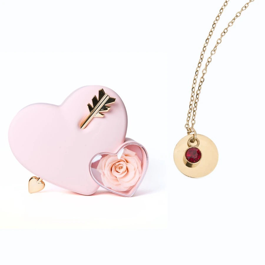 Amour Éternel & Collier Disque Personnalisé