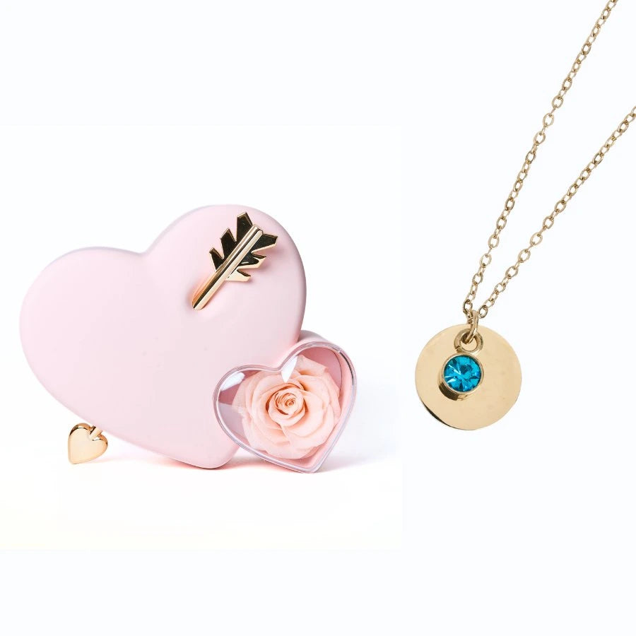 Amour Éternel & Collier Disque Personnalisé
