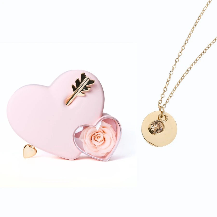 Amour Éternel & Collier Disque Personnalisé