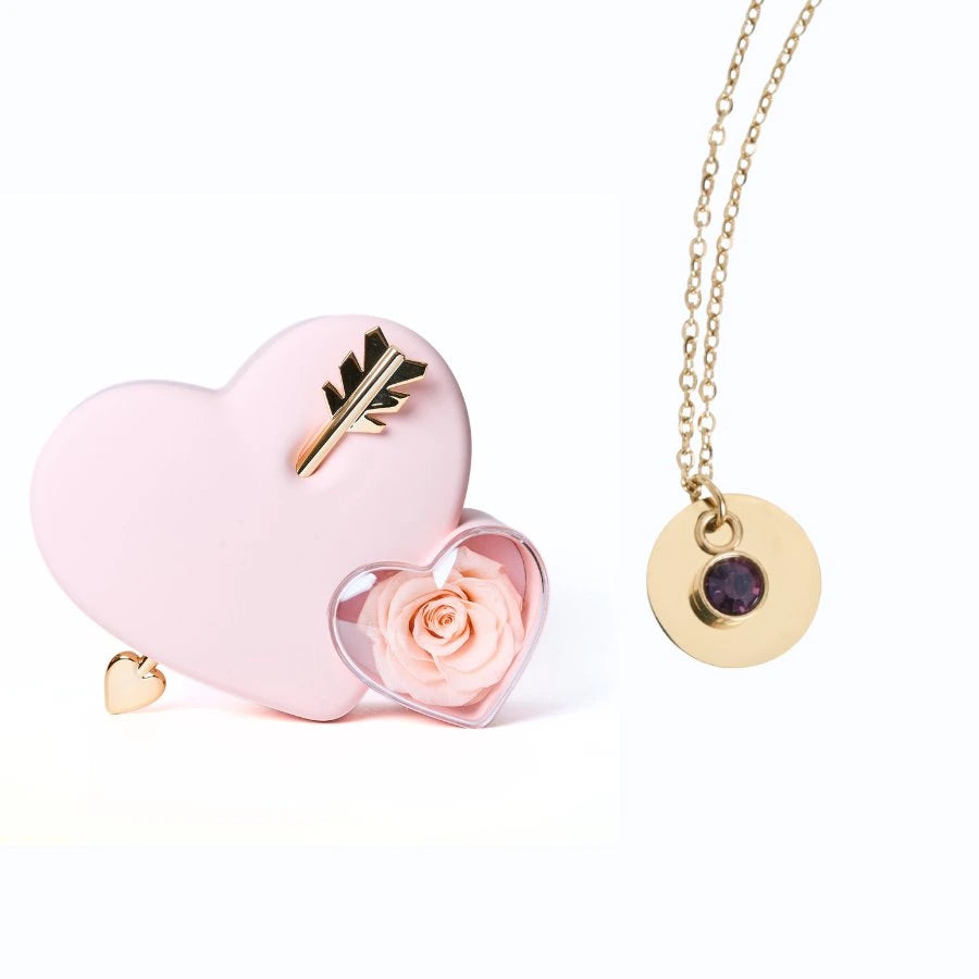Amour Éternel & Collier Disque Personnalisé