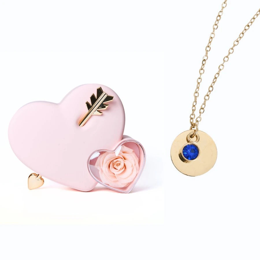 Amour Éternel & Collier Disque Personnalisé