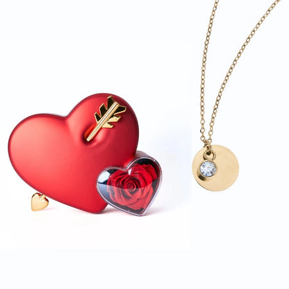 Amour Éternel & Collier Disque Personnalisé