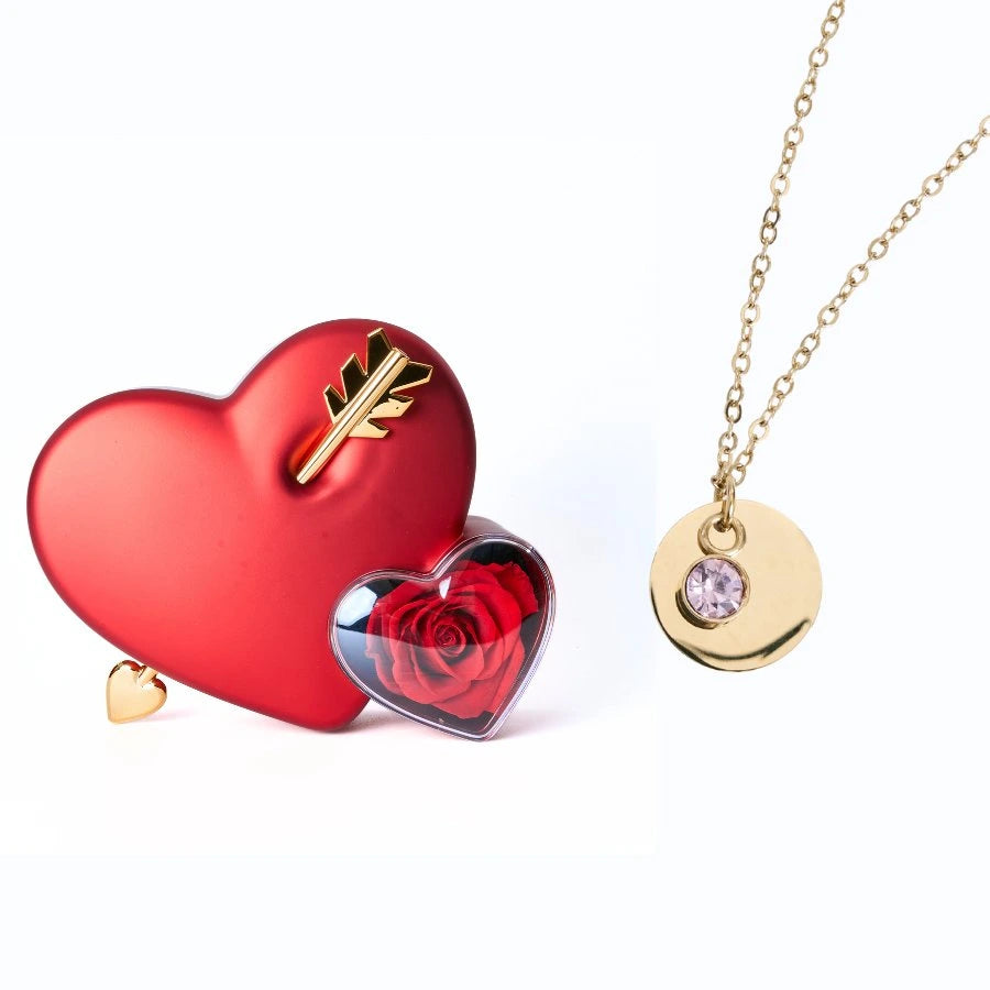 Amour Éternel & Collier Disque Personnalisé