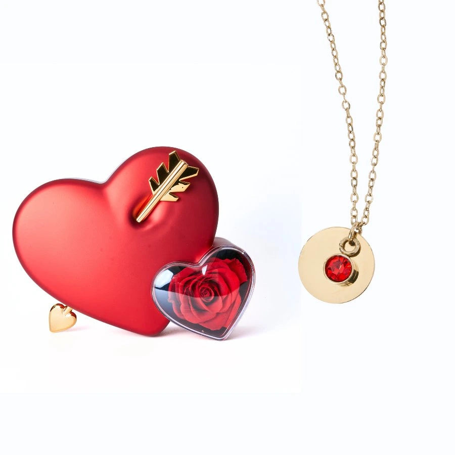 Amour Éternel & Collier Disque Personnalisé