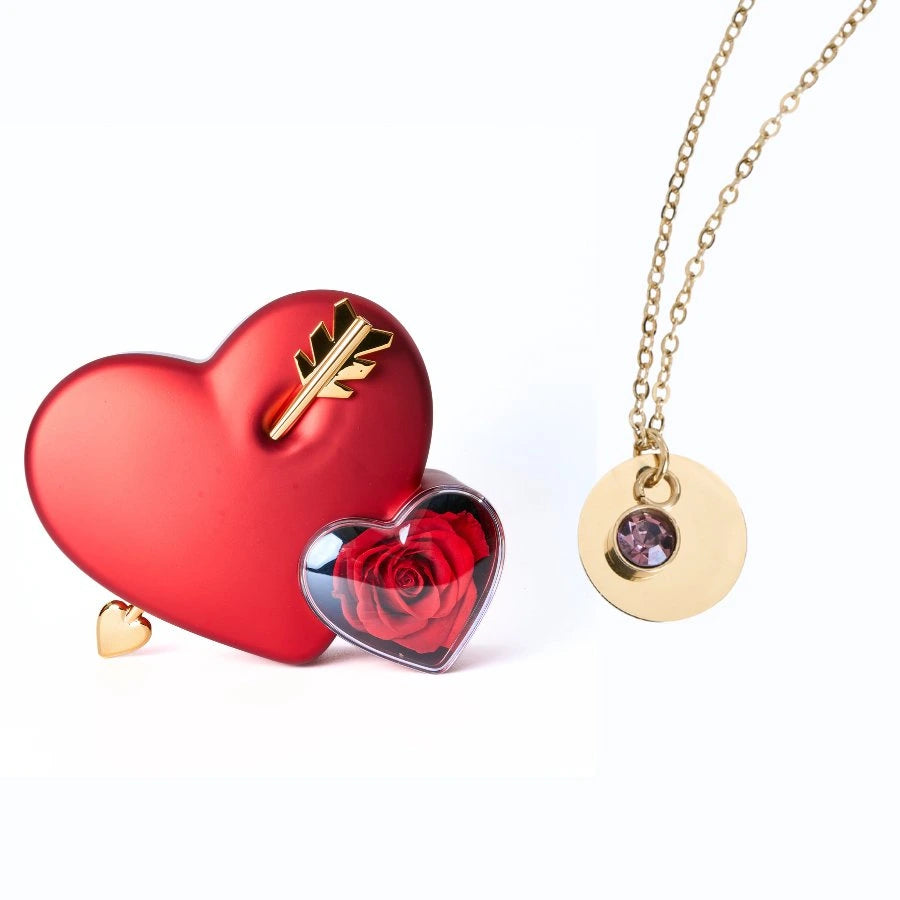 Amour Éternel & Collier Disque Personnalisé