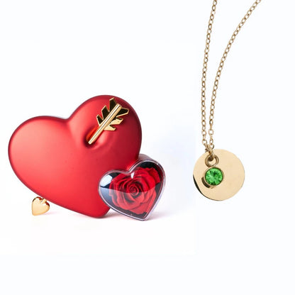 Amour Éternel & Collier Disque Personnalisé