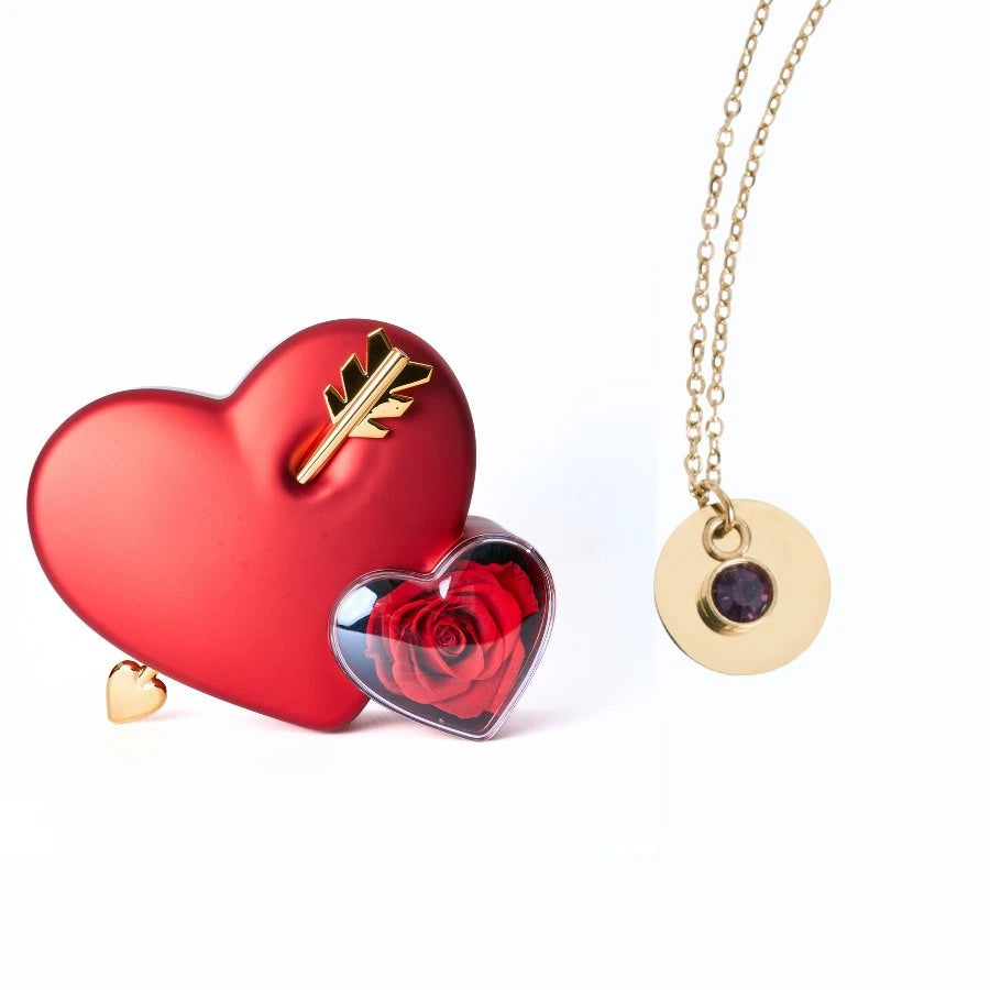 Amour Éternel & Collier Disque Personnalisé