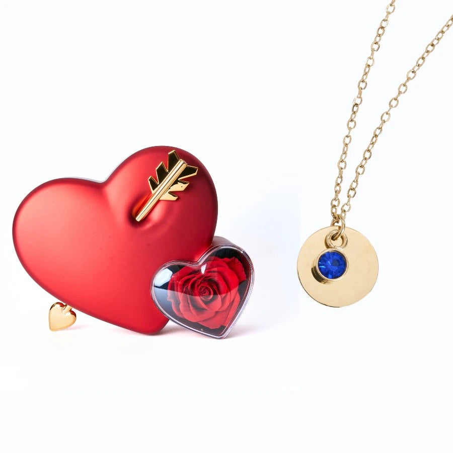 Amour Éternel & Collier Disque Personnalisé