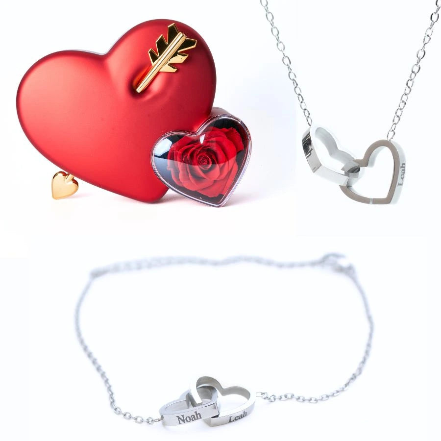 Eternal Love Box & Personalized Bracelet & Necklace