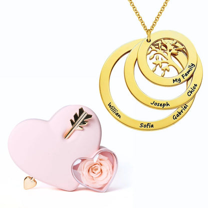 Amour Éternel & Collier Arbre de Vie Personnalisé