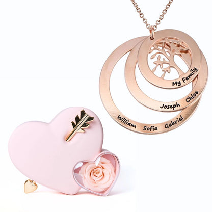 Amour Éternel & Collier Arbre de Vie Personnalisé