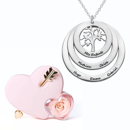 Amour Éternel & Collier Arbre de Vie Personnalisé