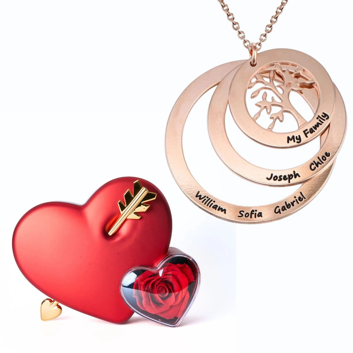 Amour Éternel & Collier Arbre de Vie Personnalisé