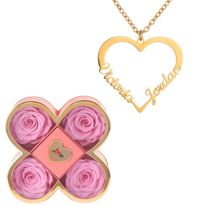 Coffret Chance Éternelle & Collier Amour (Coeur) à personnaliser