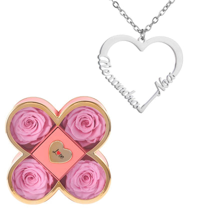 Coffret Chance Éternelle & Collier Amour (Coeur) à personnaliser