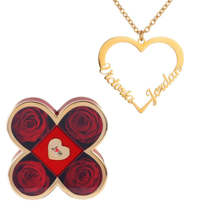 Coffret Chance Éternelle & Collier Amour (Coeur) à personnaliser