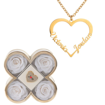 Coffret Chance Éternelle & Collier Amour (Coeur) à personnaliser