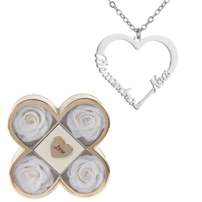 Coffret Chance Éternelle & Collier Amour (Coeur) à personnaliser