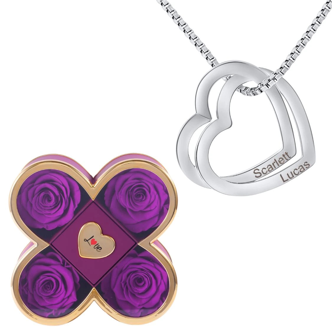 Coffret Chance Éternelle & Collier Coeurs Entrelacés