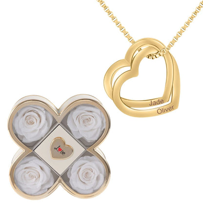 Coffret Chance Éternelle & Collier Coeurs Entrelacés