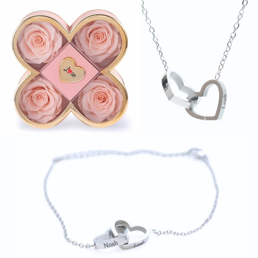 Coffret Chance Éternelle & Bracelet & Collier Personnalisés