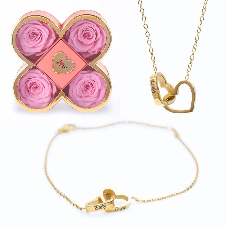 Coffret Chance Éternelle & Bracelet & Collier Personnalisés