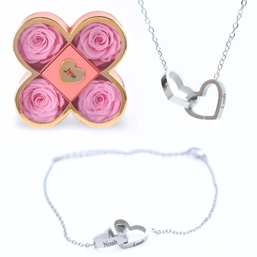 Coffret Chance Éternelle & Bracelet & Collier Personnalisés