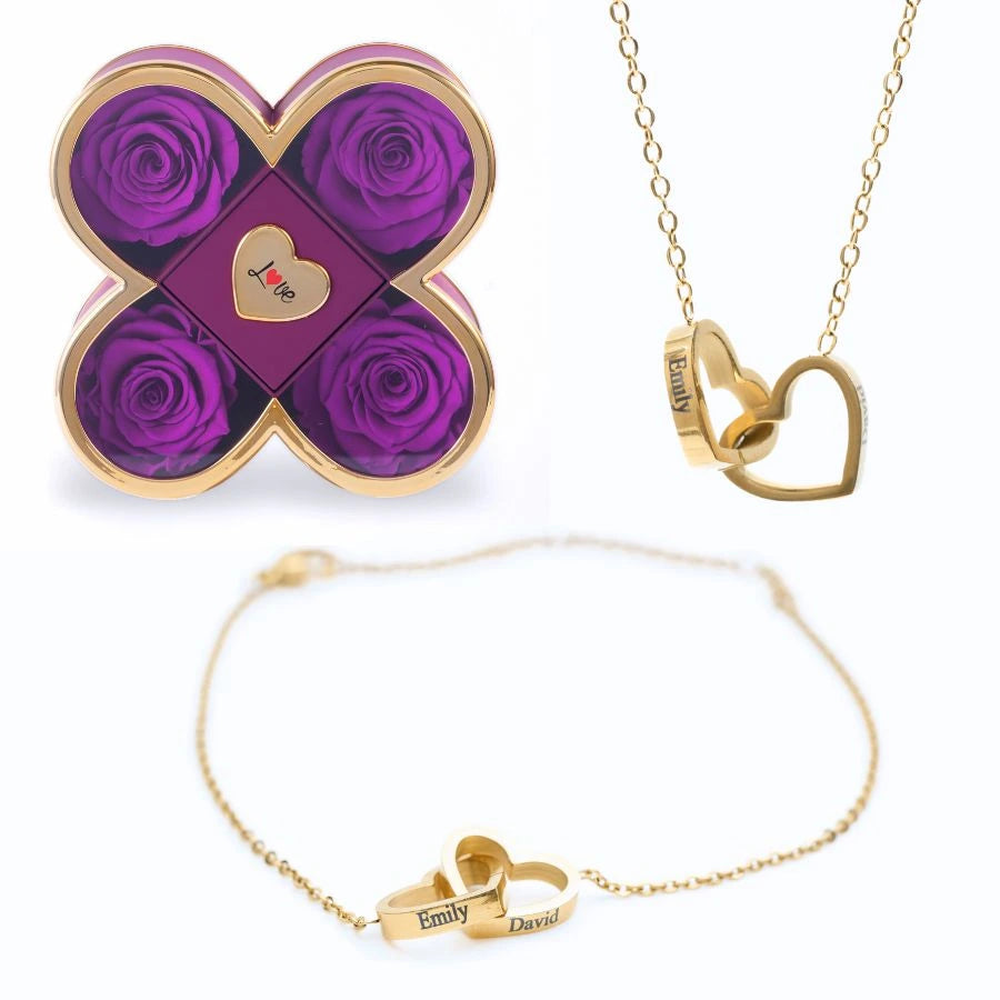 Coffret Chance Éternelle & Bracelet & Collier Personnalisés