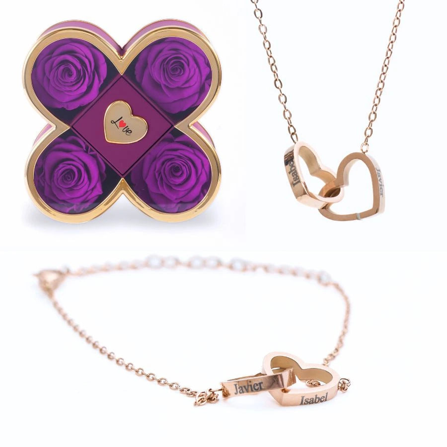 Coffret Chance Éternelle & Bracelet & Collier Personnalisés