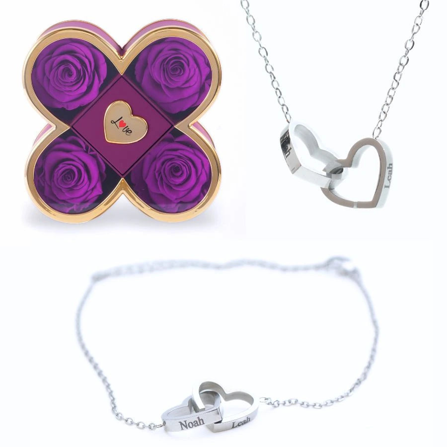 Coffret Chance Éternelle & Bracelet & Collier Personnalisés
