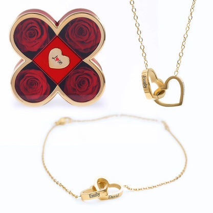 Coffret Chance Éternelle & Bracelet & Collier Personnalisés