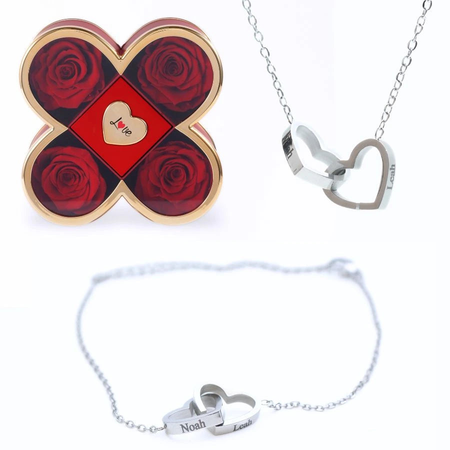 Coffret Chance Éternelle & Bracelet & Collier Personnalisés