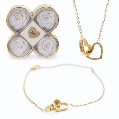 Coffret Chance Éternelle & Bracelet & Collier Personnalisés