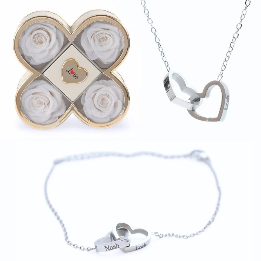 Coffret Chance Éternelle & Bracelet & Collier Personnalisés