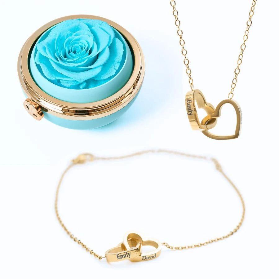 Caja Pasión Eterna & Pulsera & Collar Personalizados
