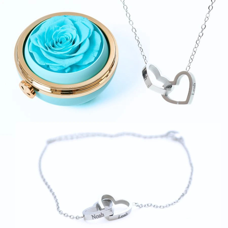 Caja Pasión Eterna & Pulsera & Collar Personalizados