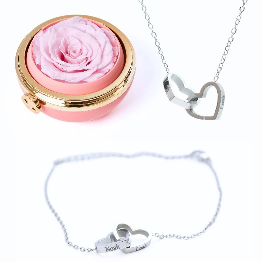 Caja Pasión Eterna & Pulsera & Collar Personalizados