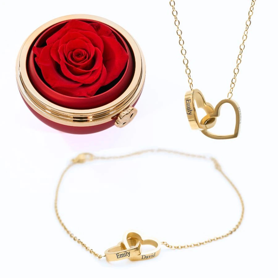 Caja Pasión Eterna & Pulsera & Collar Personalizados