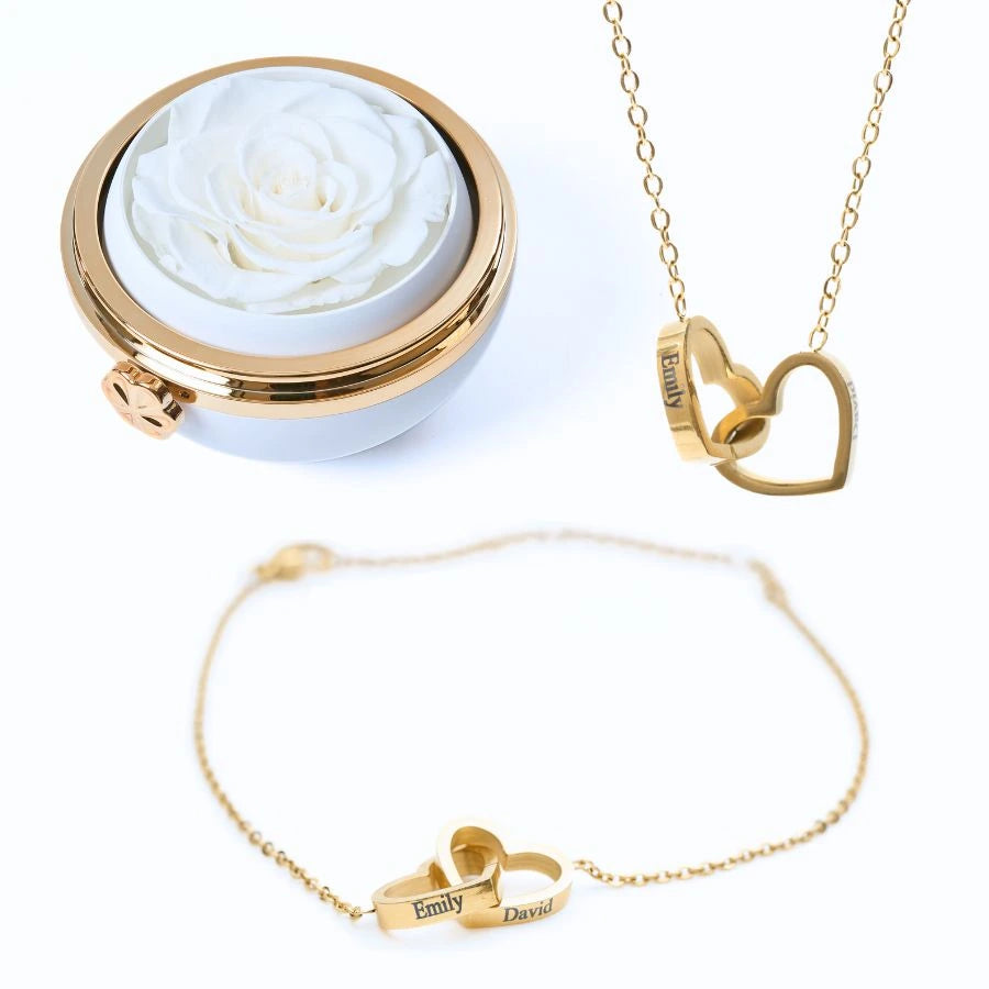 Caja Pasión Eterna & Pulsera & Collar Personalizados