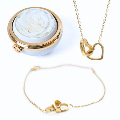 Caja Pasión Eterna & Pulsera & Collar Personalizados