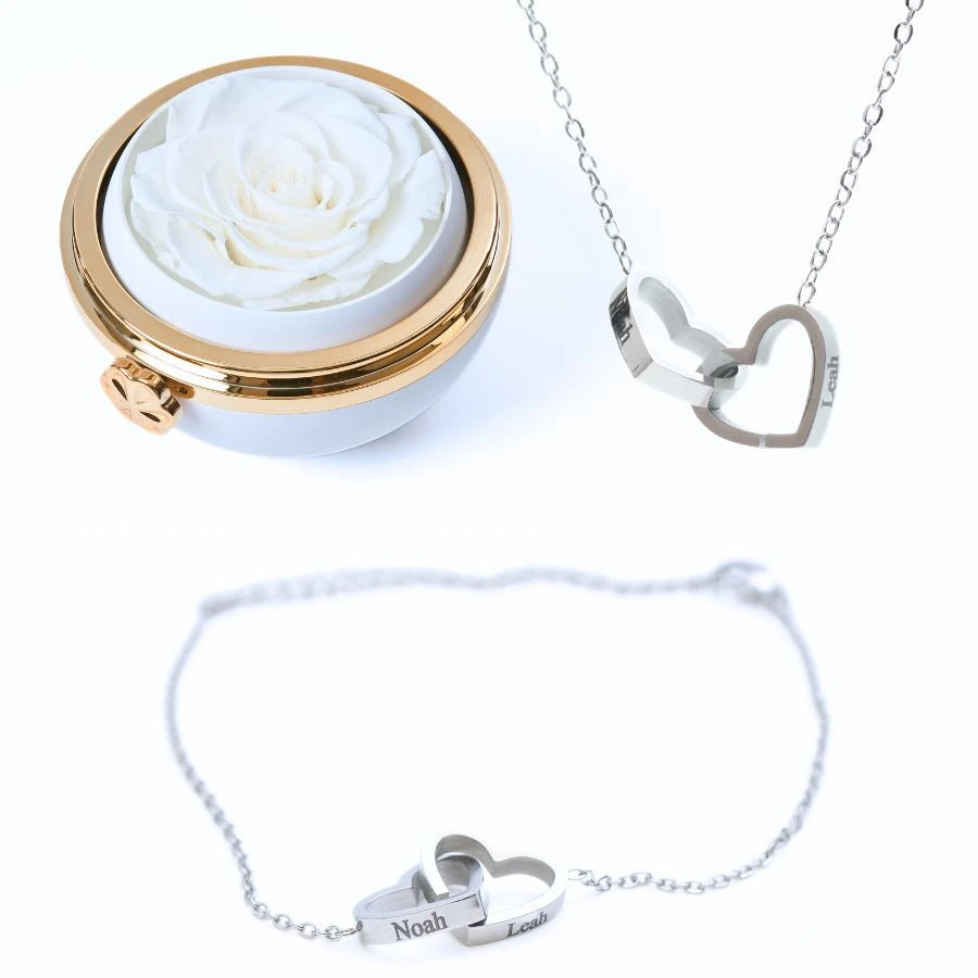 Caja Pasión Eterna & Pulsera & Collar Personalizados