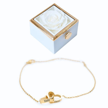 Roses Éternelles & Bracelet Personnalisé