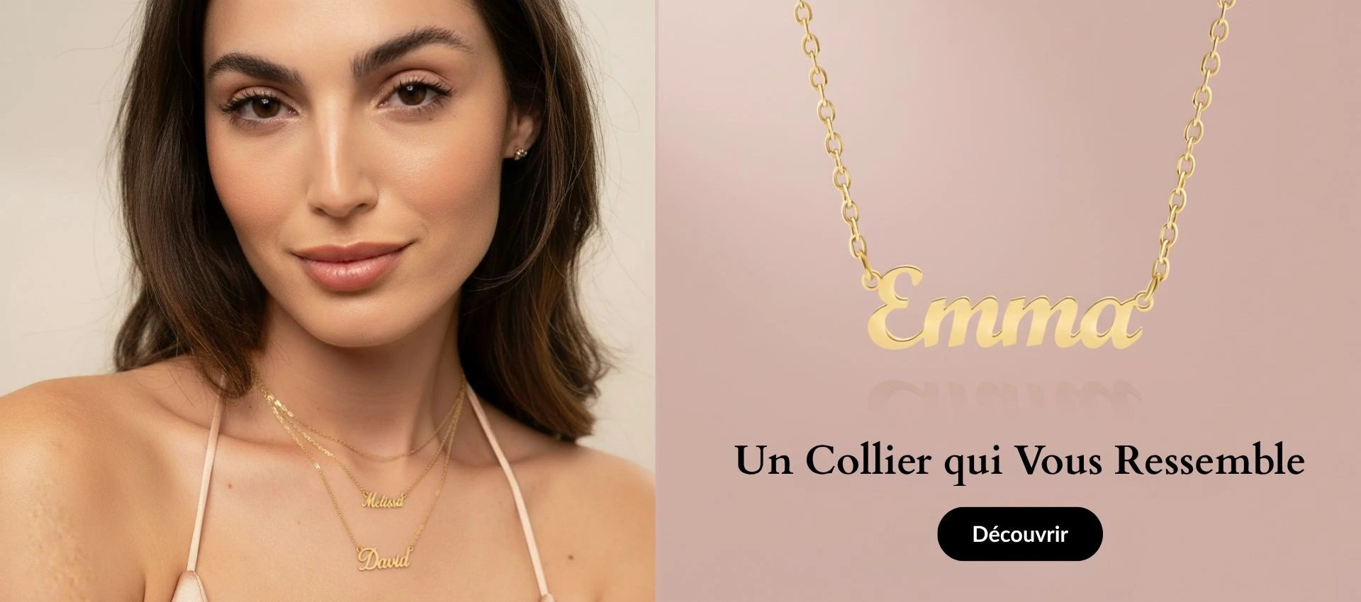 Lien vers la collection de colliers prénom