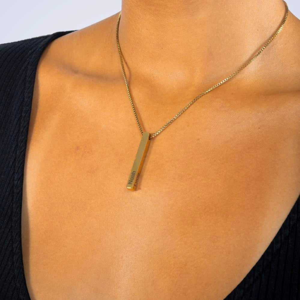 Collier Personnalisé Barre 3D