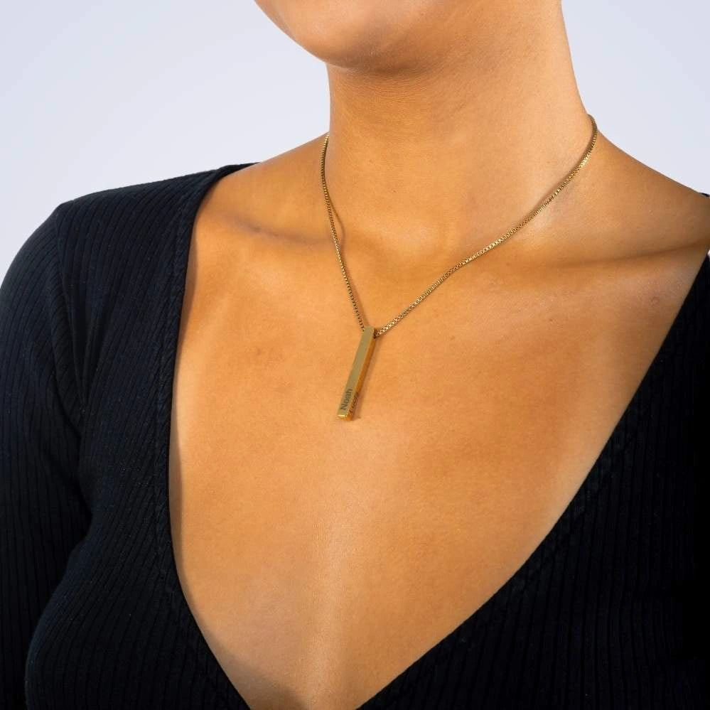 Collier Personnalisé Barre 3D