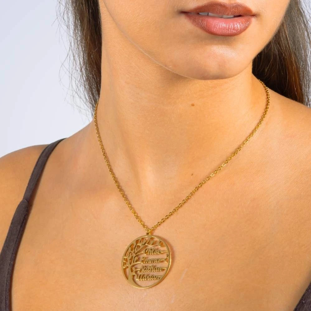 Coffret Chance Éternelle & Collier Prénom Arbre Généalogique - Arbre de vie