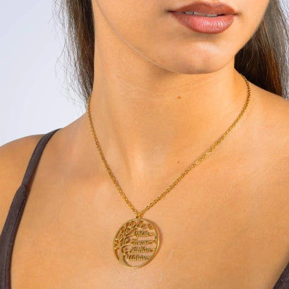 Coffret Harmonie Éternelle & Collier Prénom Arbre Généalogique - Arbre de vie