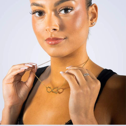 Coffret Chance Éternelle & Collier Infini Personnalisé Deux Prénoms