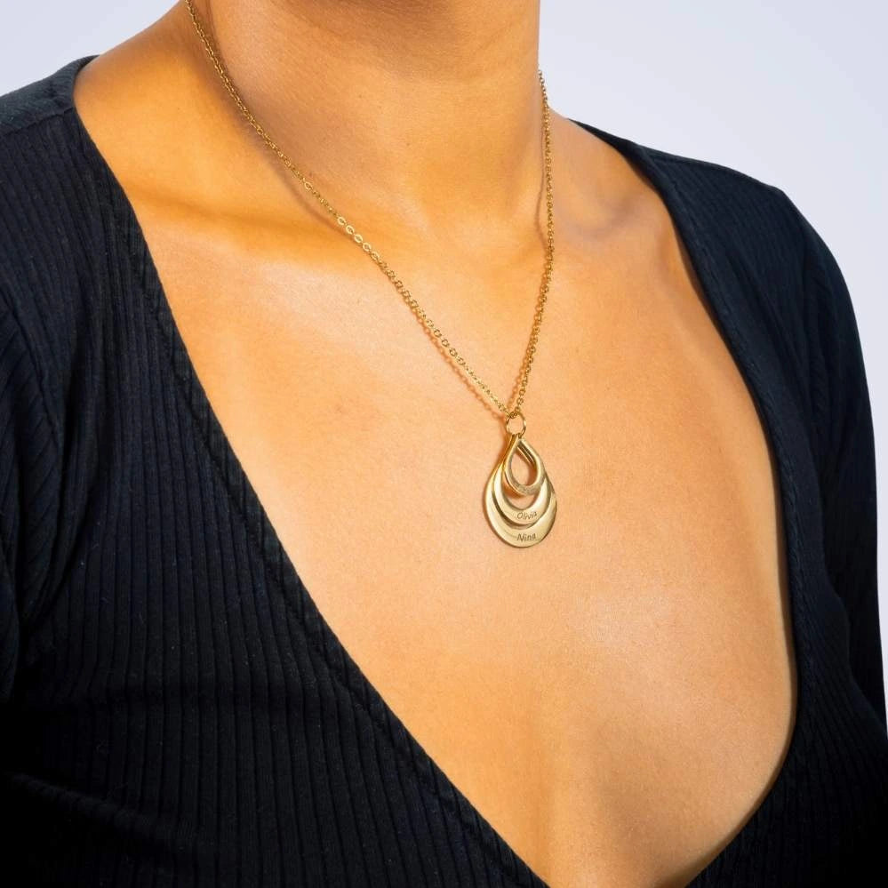 Coffret Chance Éternelle & Collier Personnalisé Multi-Noms Goutte