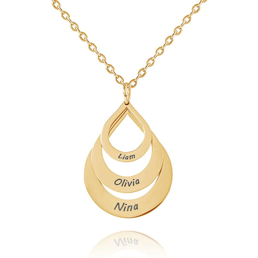 Personalized Drop Necklace with Multiple Names